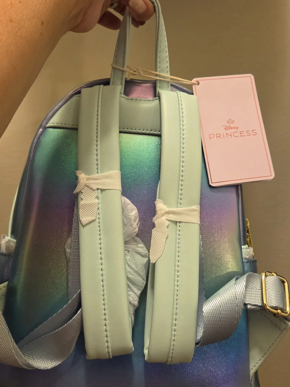 Disney Loungefly Cinderella Cake Blue Iridescent Mini Backpack